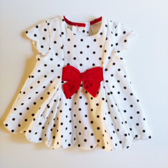 Maggie & Zoe Short-Sleeved Polka-Dot Dress 12 months - Picture 1 of 10